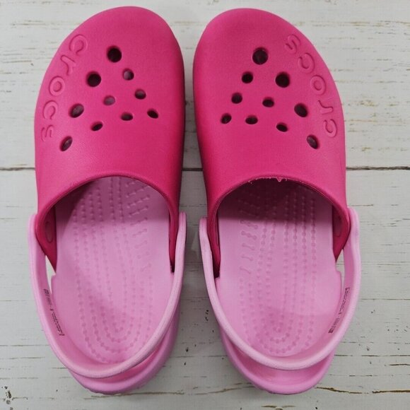 Crocs Electro Clogs Water Pink Kids Child Size J1 Size 1 Two Tone 10400 - Picture 6 of 10